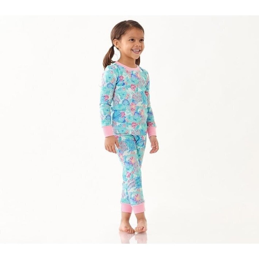 Pottery Barn Kids x Lilly Pulitzer Unicorns in Bloom Organic Pajama Set